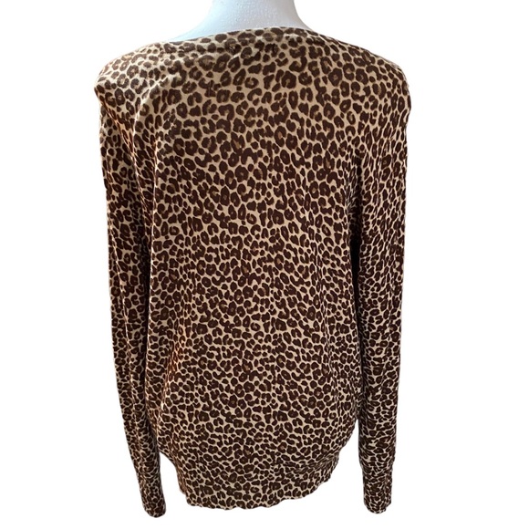 George XXLG Leopard cardigan/sweater. Rayon/Nylon blend. Great condition. - Picture 6 of 13